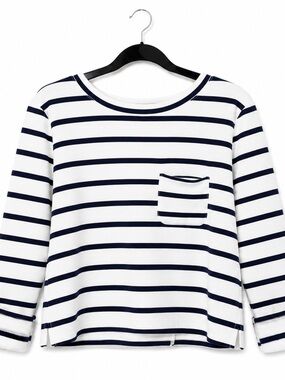 Bishop +Young striped sweatshirt with tie back detail